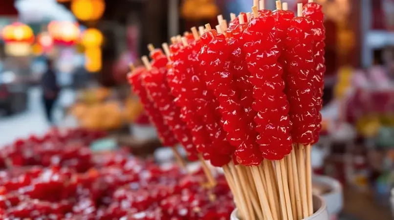 巷口糖葫芦，记忆里的甜蜜 - 国产福利小视频美食短视频封面